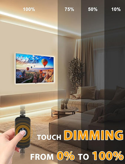 Lamomo LED Strip Lights Neutral White, 32.8Ft Dimmable LED Rope Lights, 4500K Waterproof Silicone LED Neon Lights for Bedroom Indoor Home Decor (Power Adapter Included)