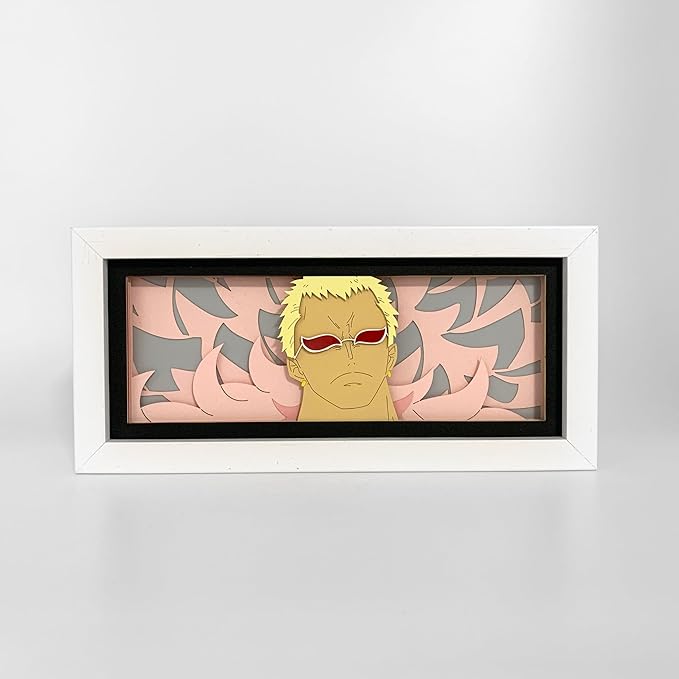 Doflamingo Light Box - One Piece – Anime Lamp Figure Night Light – 3D Anime Room Décor Gift for Otaku
