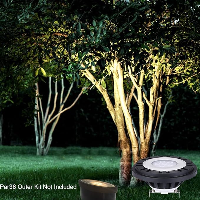 Arrownine PAR36 LED Landscape Bulb,9-17V Water Resistant for Low Voltage Landscape Lighting Outdoor Well Light Tree Uplights Flag Pole In Ground Light 6W Warm White 2700K