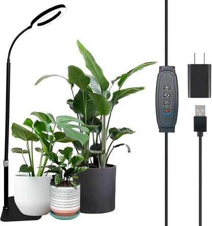 LED Grow Light for Indoor Plants, Full Spectrum led Grow Light,35 inches Adjustable Height,Growing Lamp with Timer, 10 Dimmable Brightness,Ideal for Tall Plants