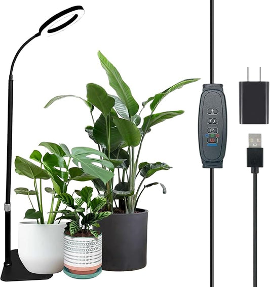 LED Grow Light for Indoor Plants, Full Spectrum led Grow Light,35 inches Adjustable Height,Growing Lamp with Timer, 10 Dimmable Brightness,Ideal for Tall Plants