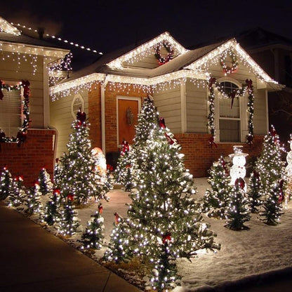 Brizled Christmas Tree Lights, 2 Pack 33ft 100 LED Christmas Lights, 120V UL Certified Connectable Xmas Light Indoor Outdoor, Clear Mini Light for Xmas, Tree, Home, Holiday, Green Wire, Bright White
