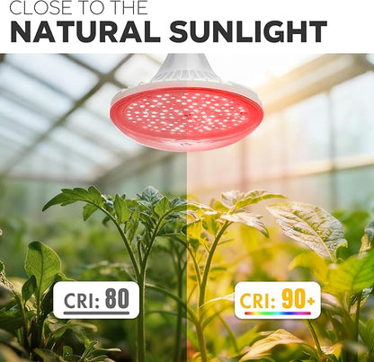 Hanging Grow Lights for Indoor Plants, UFO Far Red Therapy LED Light, 150w Grow Spectrum Enhancement Plant Light, 730nm, Used for Flowering and Fruiting, Perfect Sun-loving Flowers and Succulents