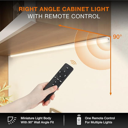 Under Cabinet Lights Remote Control,2 Pack Magnetic Dimmable Closet Lights,USB Rechargeable Wireless LED Shop Light,Ceiling and Under Counter Lights for Kitchen (White, 60CM)