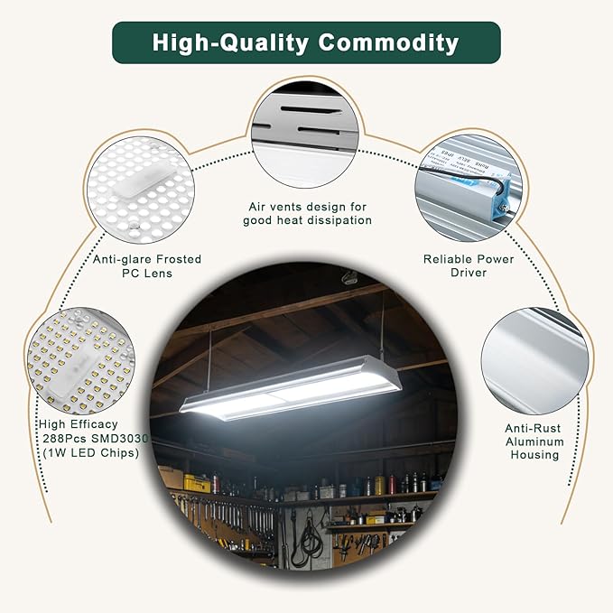 2Pack 500W(576 * 1W LED) LED Commercial Diamond Linear High Bay Light 75000LM [Eqv. 2000W MH],AC100-277V【Driver Equipped】 5000K,Linear Hanging High Bay Light,UL Complied