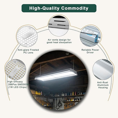2Pack 500W(576 * 1W LED) LED Commercial Diamond Linear High Bay Light 75000LM [Eqv. 2000W MH],AC100-277V【Driver Equipped】 5000K,Linear Hanging High Bay Light,UL Complied