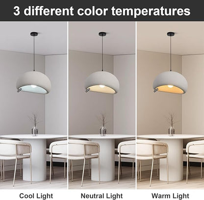 19.7in Wabi Sabi Pendant Light, Kitchen Island Lighting Fixture Ceiling Mount Japanese Lamp Japandi Chandelier for Dining Living Room Hallway Bedroom Restaurant Hanging Lamp, Grey 1 Pack