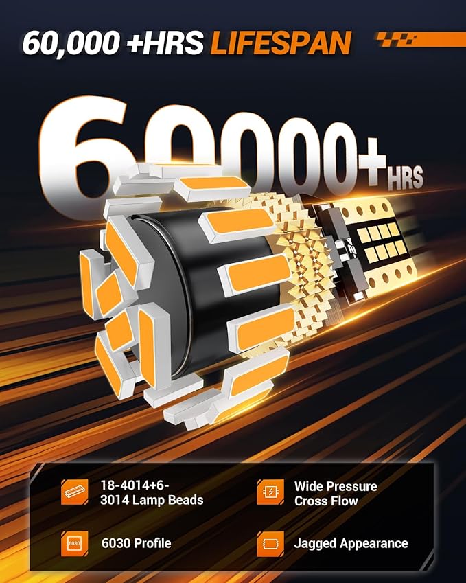 SEALIGHT 194 LED Bulb 2000K Amber 168 T10 2825 W5W 600% Brightness Wedge Interior Car Bulbs Replacement for License Plate Lights Dome Map Door Courtesy Trunk Parking, 10 PCS