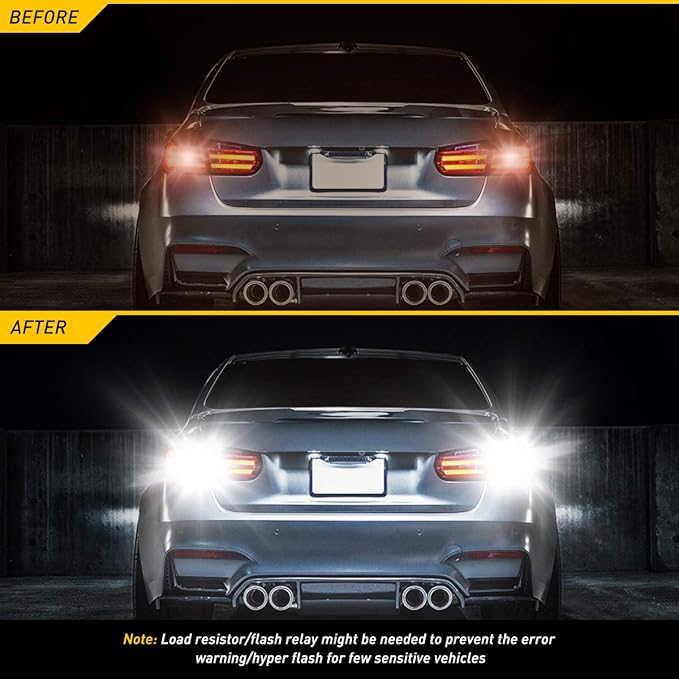 AUXITO 1157 LED Bulb White, Super Bright 2057 2357 7528 BAY15D LED Light Bulbs for Backup Reverse Signal Blinker Tail Parking DRL Brake Lights, 6000K White