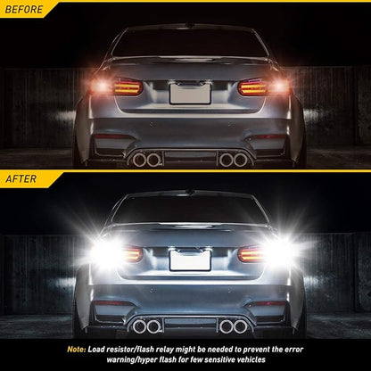AUXITO 1157 LED Bulb White, Super Bright 2057 2357 7528 BAY15D LED Light Bulbs for Backup Reverse Signal Blinker Tail Parking DRL Brake Lights, 6000K White