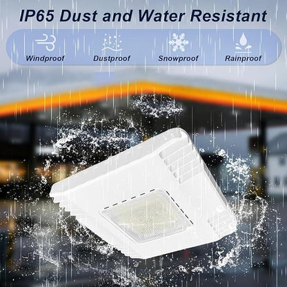 150W LED Canopy Light, 21000LM 5700K, Surface Mount LED Gas Station Ceiling Light, IP65 Outdoor Rated [600W HID/HPS Equiv.], High Bay Parking Garage Lighting, AC 90-277V, UL Listed (8 Pack)