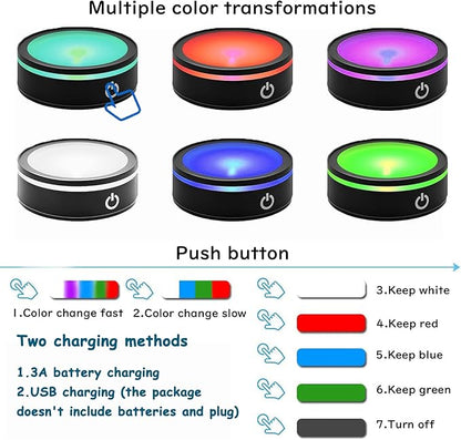 YWHL 3D Crystal Ball Butterfly and Flower Figurine with Colorful LED Base, Laser Butterfly Gifts for Women Men on Christmas Birthday, Crystal Ball Butterfly Decor Night Light for Home Decor (80mm)