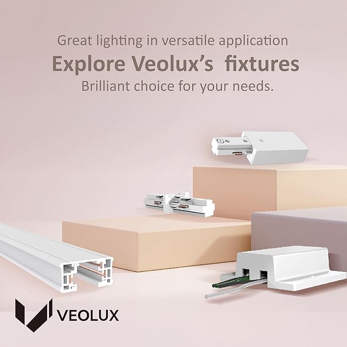 Lighting, H Track Live End Connector in White, UL Listed
