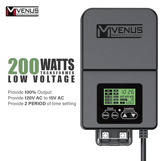 VENUS MANUFACTURING LED Landscape Lighting Kit 6 Spotlights 4 Path Lights with 200W Low Voltage Transformer for Outdoor Walkway Lights, Garden and Lawn Lights, Landscape Lighting
