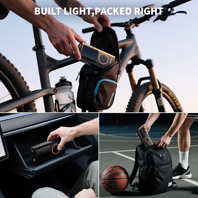 OlarHike Tire Inflator Portable Air Compressor,Electric Pump with LED Light & Digital Pressure Gauge