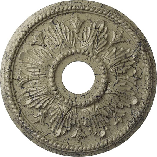 Ekena Millwork CM18ED1CSC Edinburgh Ceiling Medallion fits Canopies up to 5 1/8, Castle Stone Crackle