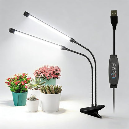 LED Grow Light for Indoor Plants, 40W 6000K Plant Lights for Seedings Succulents, Waterproof Grow Lamp with Timer Auto On/Off 3/9/12H, 9 Dimming
