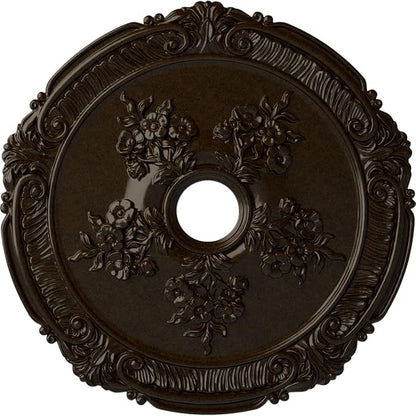 Ekena Millwork CM26ATBZS 26" x 3-3/4" x 1-1/2" Attica With Rose Ceiling Medallion, Bronze