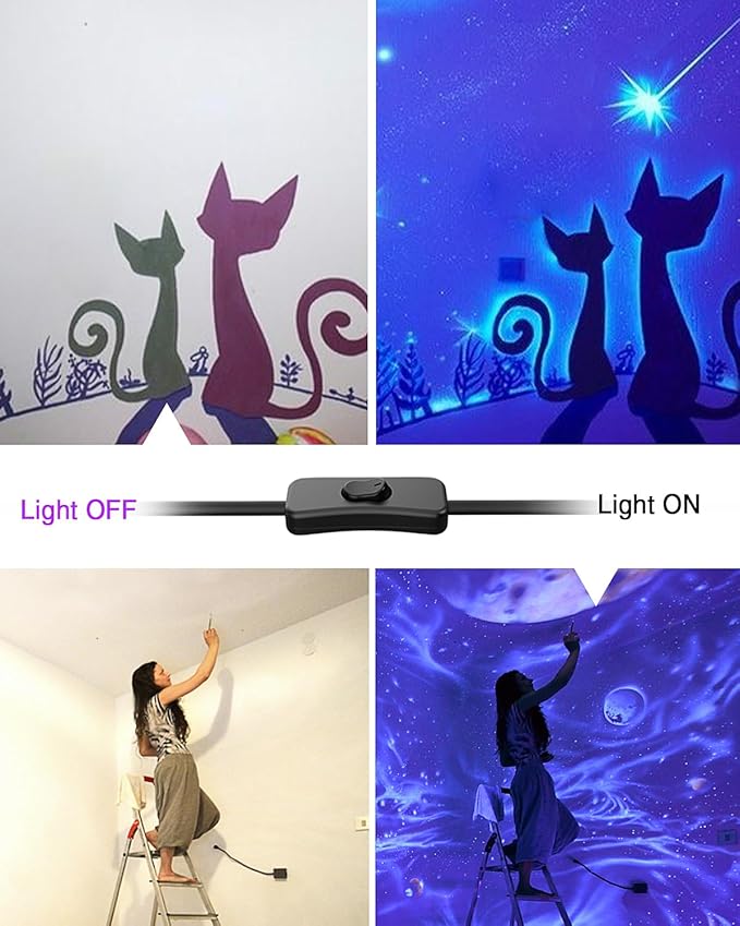 Onforu 8 Pack 42W LED Black Lights, Blacklight Bars with Plug and Switch, Glow in The Dark Party Supplies for Halloween Decorations, Bedroom, Body Paint, Stage Lighting, Poster, Black