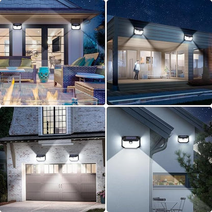Solar Outdoor Lights, 12-Pack Super Bright 178 LEDs Motion Sensor Wall Light with 270° Wide Angle & 3 Modes, Waterproof Solar Powered Security Light for Patio Garden Garage Front Door
