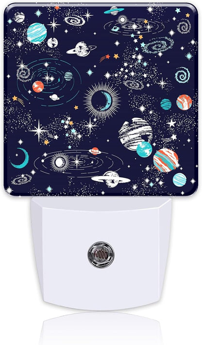 Night Light for Kids Girls Boys, Space Galaxy Constellation LED Night Light Plug into Wall with Dusk to Dawn Sensor for Room Decor, Hallway, Kitchen, Bathroom, Nursery, Stairs