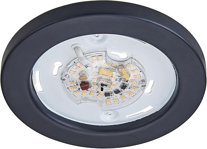 Design House Paxton 7 Inch Flush Mount Ceiling Light Dimmable LED Ceiling Light - 3 Color Temperatures (3000K/4000K/5000K) for Bedroom, Bathroom, Hallway, Matte Black