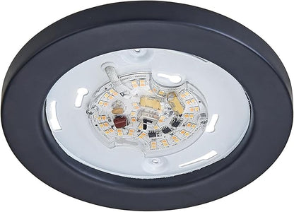 Design House Paxton 7 Inch Flush Mount Ceiling Light Dimmable LED Ceiling Light - 3 Color Temperatures (3000K/4000K/5000K) for Bedroom, Bathroom, Hallway, Matte Black