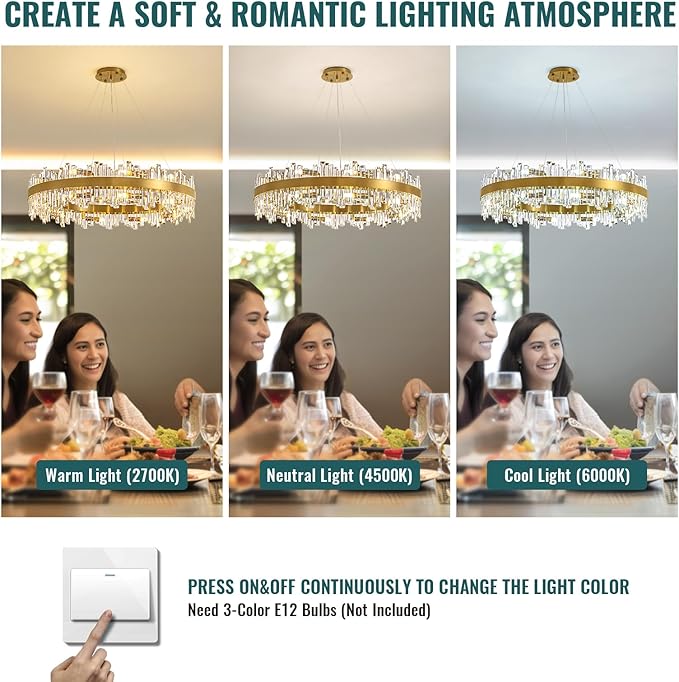 Siljoy Modern Crystal Chandelier, 20-Light Luxury Gold 2-Tiers K9 Crystal Raindrop Chandelier, Large Dimmable Crystal Pendant Ceiling Light for Dining Room Living Room Foyer Entryway D39.4''