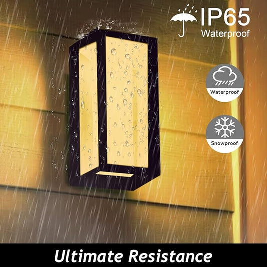rosykite Outdoor Wall Sconce Lights 2Pack, Square LED Outdoor Wall Lights 18W, 3CCT Selectable 3000K 4000K 5000K Daylight, Modern Waterproof Exterior Wall Light for House, Porch, Garage