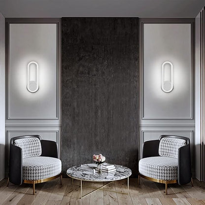 XEYOU 12W Modern Indoor Wall Sconce Rotatable 330° LED White Wall Light Fixtures for Bedroom Living Room Hotel Hallway Aisle Corridor, Cool White 6000K