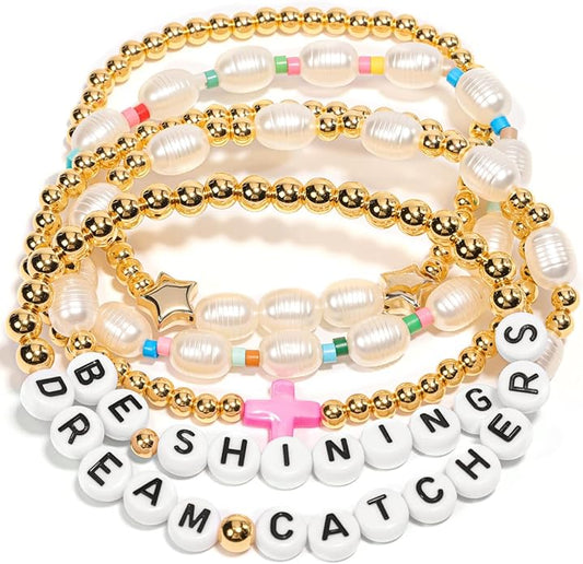 AICase for Kpop Stray Kids BTS Merch Toys Gifts Doll Bracelets Birthday Decorations 5 Pcs Stackable Stretch Friendship Beaded Bracelets k pop SKZ Cosplay Costume Jewelry Gifts for Fans Women Christmas