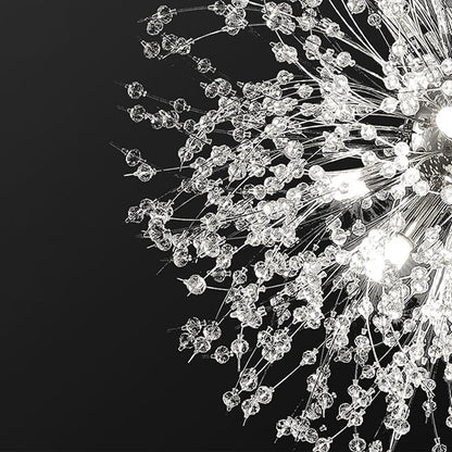 Chandeliers Crystal Flush Mount Ceiling Light Modern Sputnik Firework Close to Ceiling Lamp LED Flower Ceiling Light Fixtures for Dining Room Bedroom Kitchen Island Entryway Foyer 7 G9 Bulbs Included