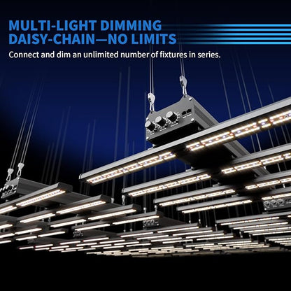 320W LED Grow Light with 7 Adjustable Spectrums (UV & IR), Dimmable Full Spectrum Plant Lamp for 3x3 ft Coverage, High-Efficiency Diodes for Indoor Seeding to Harvest, Silent Operation