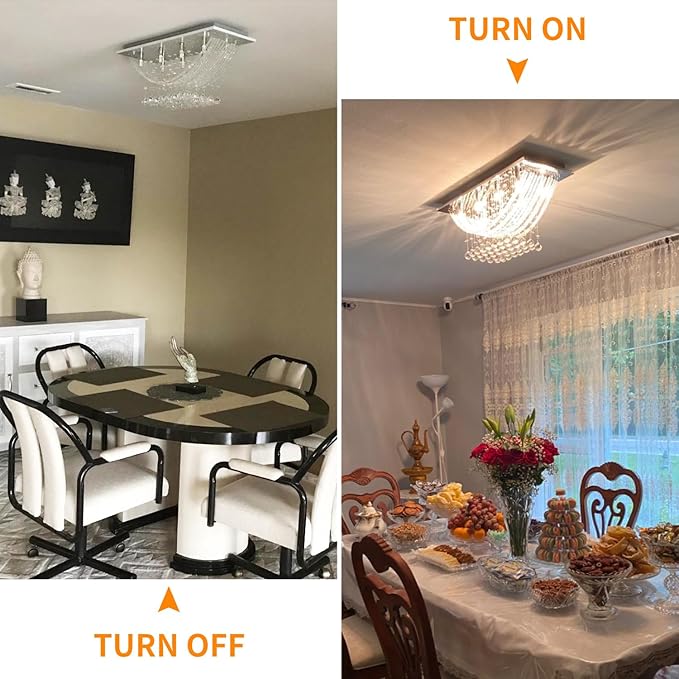 Crystal Chandelier Modern Chandelier Flush Mount Chandelier Silver Rectangle Crystal Raindrop Chandelier 8 Lights Ceiling Light Fixture Pendant Lamp for Kitchen Island Dining Room Closet Wedding Decor