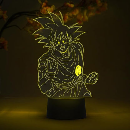 Otaku Lamps Goku Dragon Ball Super – Anime Lamp Figure Night Light, 16 Color RGB LED – Remote, 3D Anime Room Décor Gift for Otaku