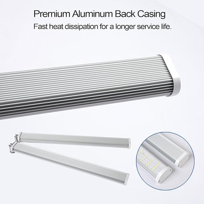 Standing LED Grow Light，Adjustable Dual Head T12 Bar Plant Light, White 6500K Full Spectrum Plant Grow Lamp on Stand for Indoor Plants Seed Starting, Seedlings, Veg, Flower