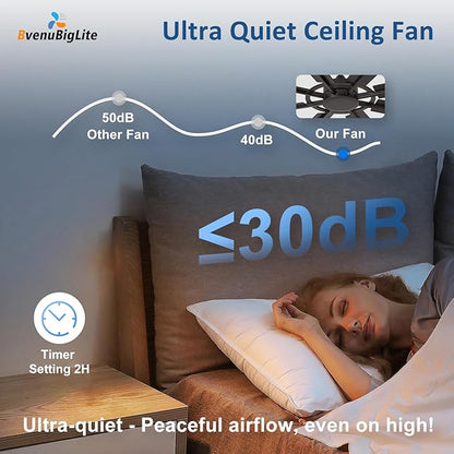 Large Ceiling Fan No Light: Modern 66 Inch 8 Blade Outdoor Ceiling Fans with Remote APP Control - Black Big Fan without Light Indoor Reversible 6 Speed Quiet DC Motor