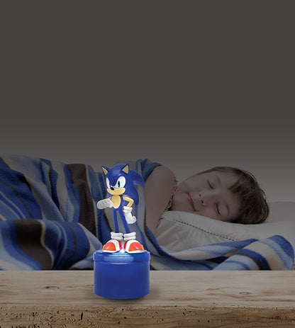 Lexibook, SEGA Sonic The Hedgehog, LED Pocket Night Light for Children's Room, Soft Light, Battery Operated, Blue, NLJ01SN