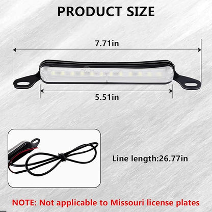 LED License Plate Lights 12 V DC Universal License Plate Light, Waterproof Tag Lamp Assembly Replacement LED Plate Light for Car Trailer UTV ATV Truck RV Boat