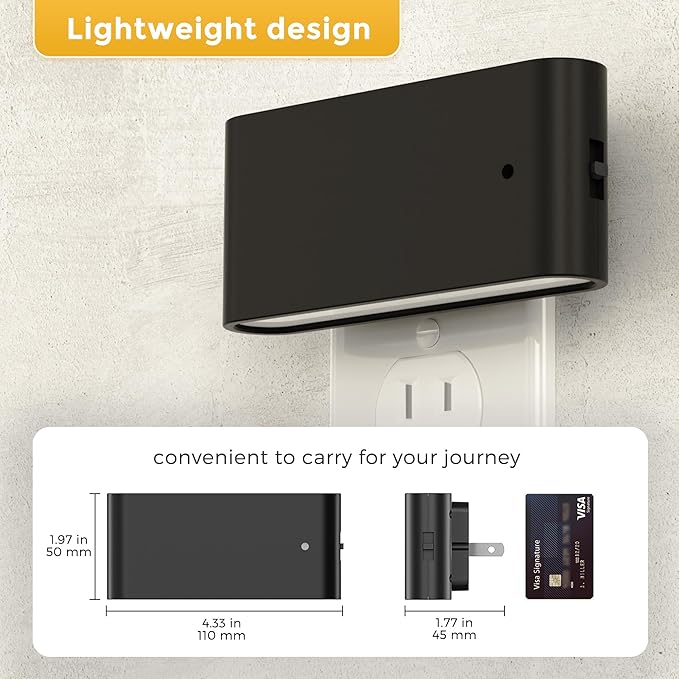 L LOHAS LED Night Light, Dimmable Modern LED Night Lights Plug into Wall,Dusk to Dawn Sensor Night Lights for Kid, 0-100LM 5000K Nightlight for Hallway Bedroom Stairway