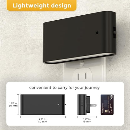 L LOHAS LED Night Light, Dimmable Modern LED Night Lights Plug into Wall,Dusk to Dawn Sensor Night Lights for Kid, 0-100LM 5000K Nightlight for Hallway Bedroom Stairway