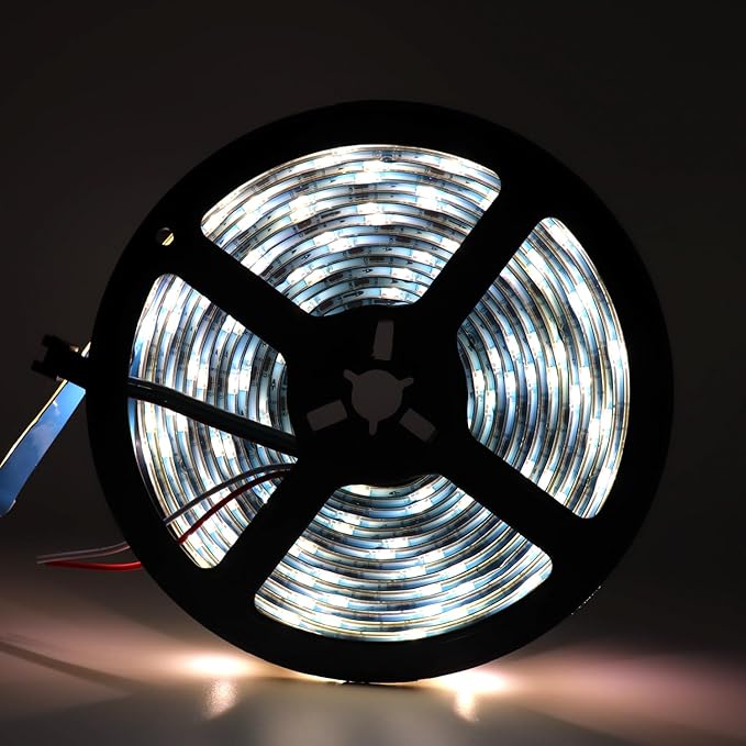 DC5V SK6812 (Similar WS2812B) RGBW RGB+Warm White lED Strip Light 30leds/Pixels/m Individually Addressable 4 Color in 1 LED Dream Color(16.4ft(5m) 150leds IP65) (No Adapter or Controller)