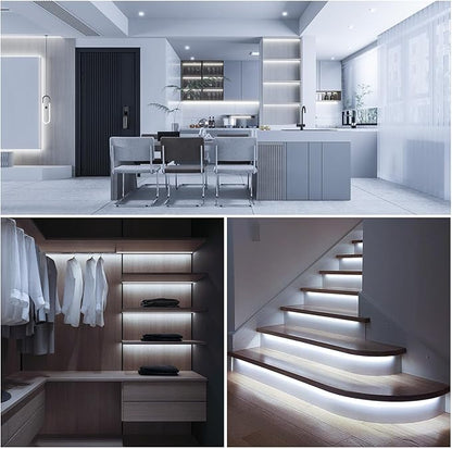 VOLIVO COB LED Strip Lights 20ft, 6500K White LED Lights Strip Daylight White, Strong Adhesive, Flexible Tape Light for Mirror, Kitchen Cabinets, Bedroom