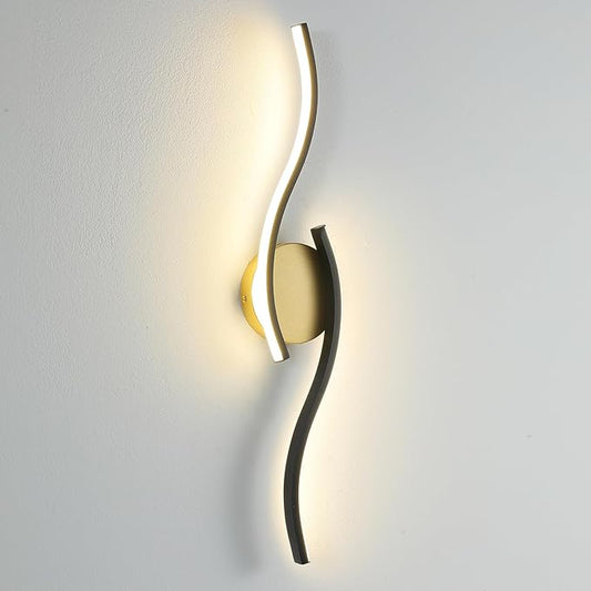 XZHGCEE Modern Vanity Lights Bathroom Light Fixtures : Black and Gold Vanity Light LED Wall Sconce - Indoor Wall Lights for Living Room, Bedroom, Hallway