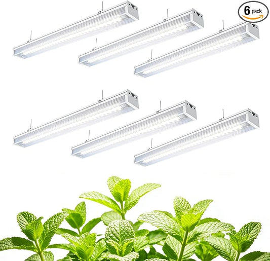 Grow Lights for Indoor Plants Full Spectrum Grow Lights for Seed Starting,4FT 5000K Daylight White Plant Light for Indoor Plants,252W(6x42W 1400W Equivalent) Linkable Design,Greenhouse,6 Pack