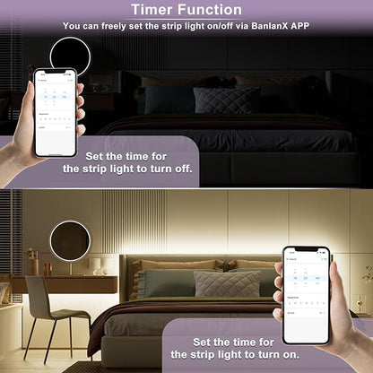 MIWISE LED Controller Smart LED Driver Dimmer WiFi+Bluetooth Dimmable 12-in-1 for PWM+SPI COB/SMD/5050 LED Strip Lights Single Color CCT RGB RGBW RGBCCT Tape Light DC5V 12V 24V,Work with Alexa/Google