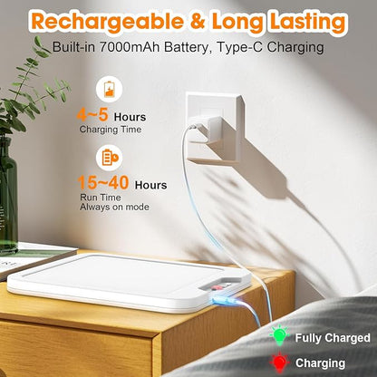 Rechargeable Ceiling Light with Motion Sensor & Remote, 3 Color Temperature (3000K/4500K/6500K), Timer & USB-C Battery Operated for Bathroom Shower Stairs Hallway Garage Pantry Porch (1 Pack)