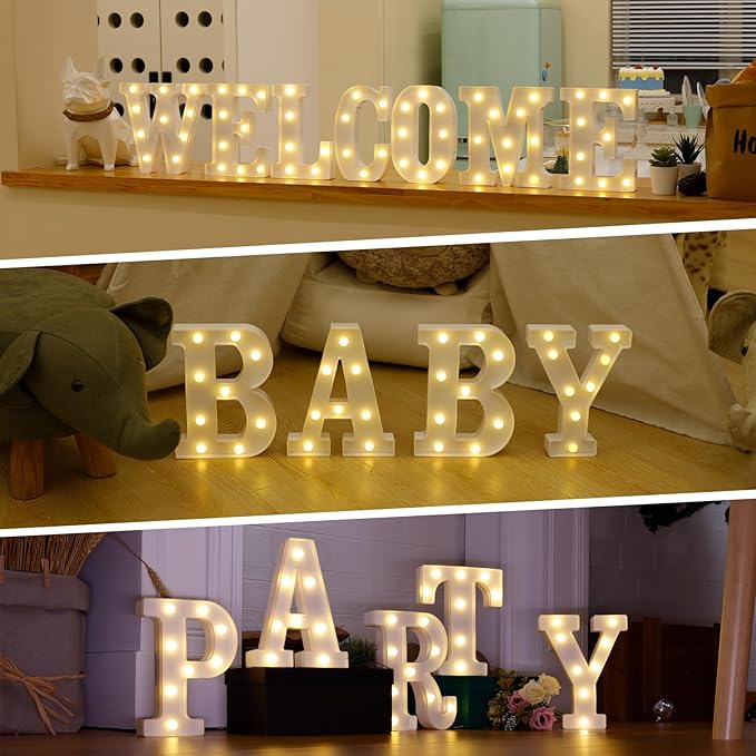 LED Light Up Marquee Letters, Battery Powered Decorative LED Letter Lights, Alphabet Light Up Letters for Wedding Birthday Party,Holiday Lamp or Home Bar Decoration (Letter Y)