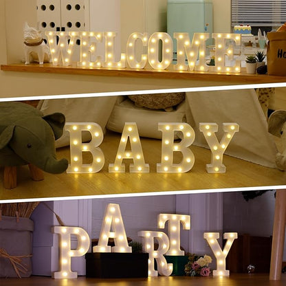 LED Light Up Marquee Letters, Battery Powered Decorative LED Letter Lights, Alphabet Light Up Letters for Wedding Birthday Party,Holiday Lamp or Home Bar Decoration (Letter U)