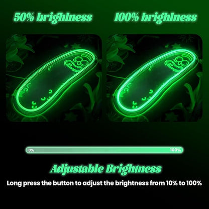 Cartoon Pickle LED neon Sign for Wall Decoration, Anime neon Light Sign for Man cave Decor, Christmas Ornament, Party and Game Room Decoration, Dimmable Dill neon Sign USB Power (Green L)